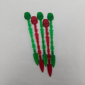 Frankies Tiki Room Lot of 5 Stir Swizzle Drink Sticks Red Green Las Vegas Bar